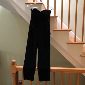 Black velvet one-piece